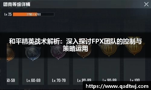 和平精英战术解析：深入探讨FPX团队的控制与策略运用